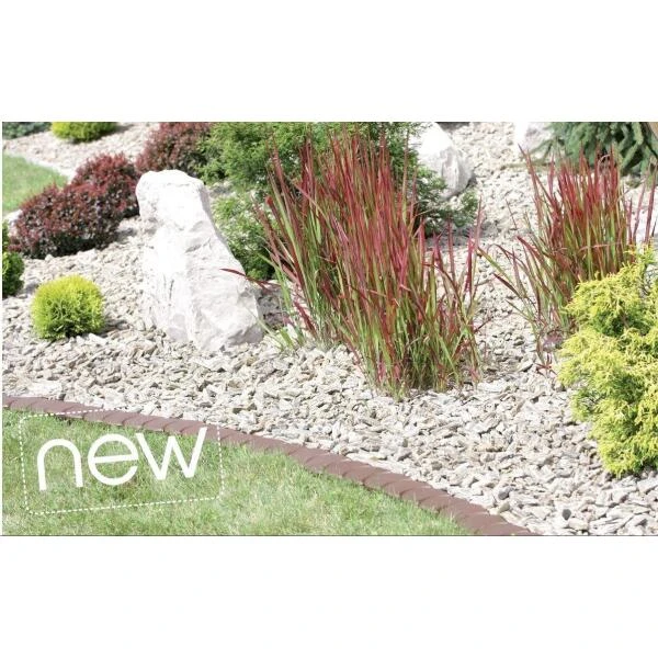 Tuinafboording Kunststof Bruin - 380 Cm - Afbeelding 4