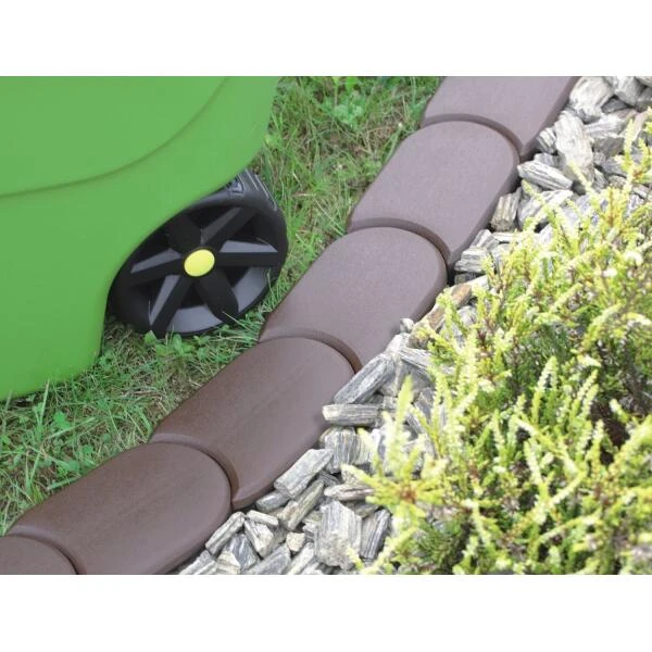 Tuinafboording Kunststof Bruin - 380 Cm