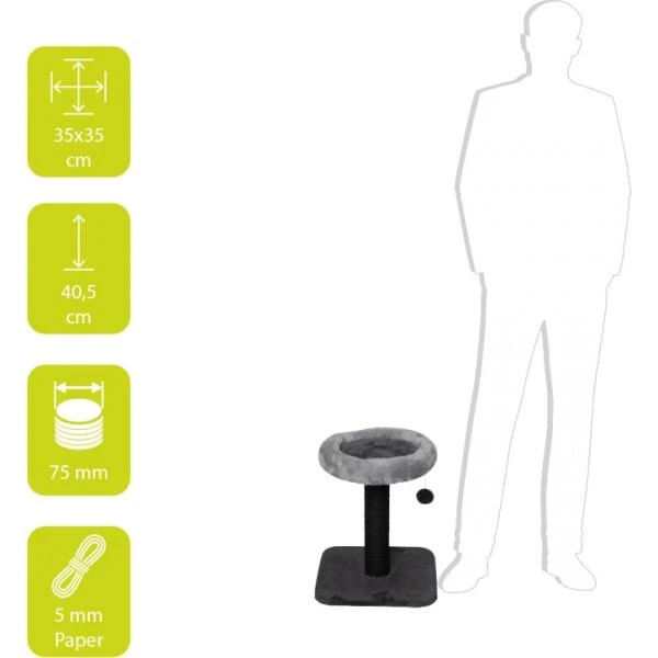 Krabpaal Plum Zwart/Grijs - 35 × 35 × 40.5 Cm - Afbeelding 2