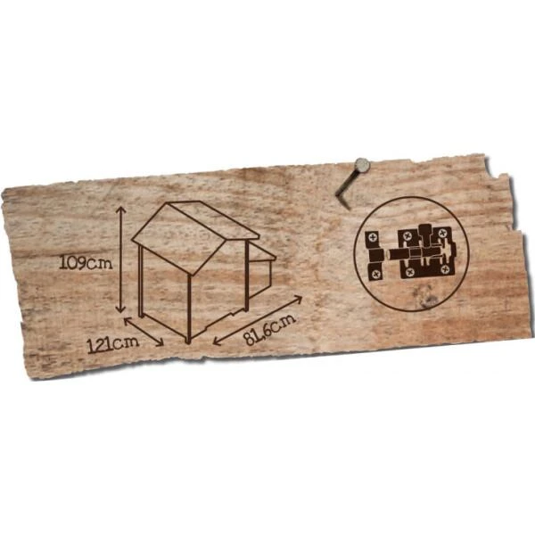 Woodland Kippenhok Goldie Bruin 121 × 81,6 × 109 Cm - Afbeelding 2