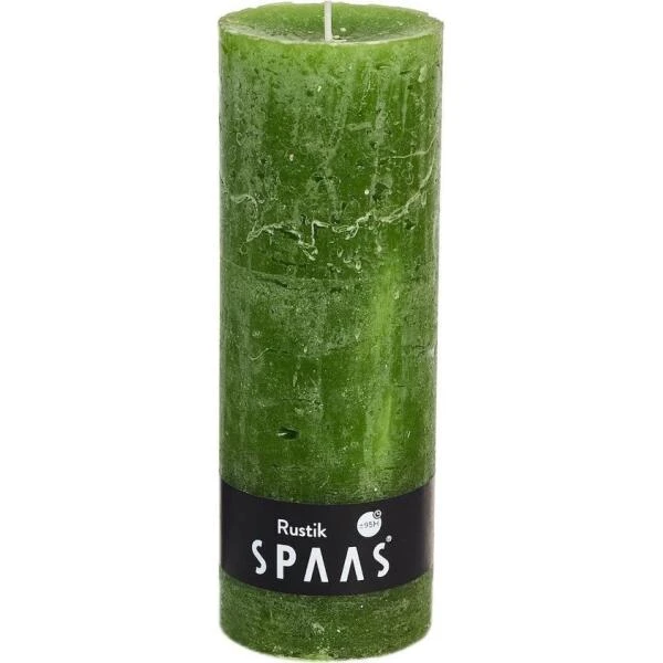 Rustieke Cilinderkaars Olijfgroen - 95 Uren