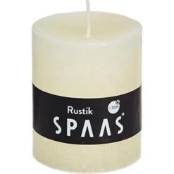 Rustieke Cilinderkaars Ivoor - 30 Uren