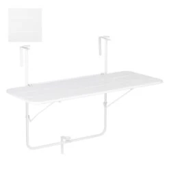 Balkontafel Wit - 88 × 51,5 × 67 Cm
