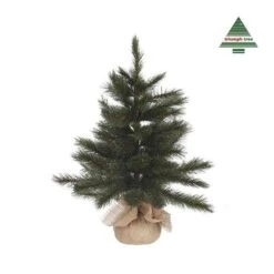 Forest Frosted Kerstboom W-burlap - Ø 45 × 60 Cm