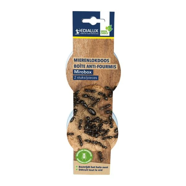EDIALUX Mierenlokdoos Mieren Bestrijden - Mirobox - Set Van 2 Stuks - Afbeelding 2