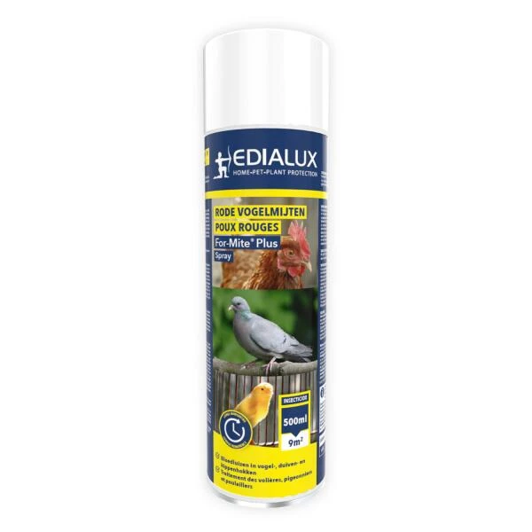 EDIALUX For-mite PLUS Aerosol - Tegen Bloedluizen 500 Ml - Afbeelding 2