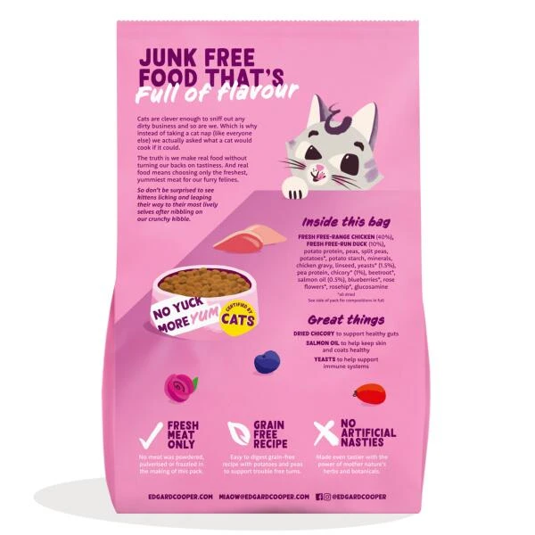 Edgard & Cooper Kattenvoer Kitten Met Verse Scharrelkip En Eend - 2 Kg - Afbeelding 3