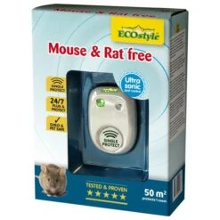 Ecostyle Mouse & Rat Free Ultrasone Verjager Op Netstroom - 50 M²