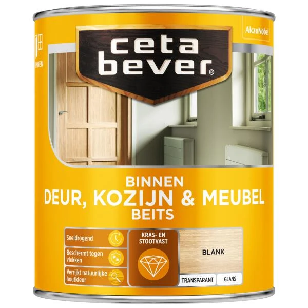 Cetabever Binnenbeits Deur, Kozijn & Meubel Transparant Glans, Blank - 750 Ml - Afbeelding 2
