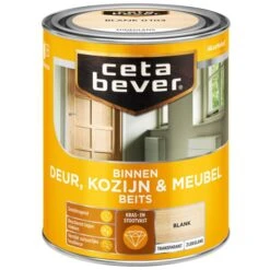Cetabever Binnenbeits Deur, Kozijn & Meubel Transparant Zijdeglans, Blank - 750 Ml