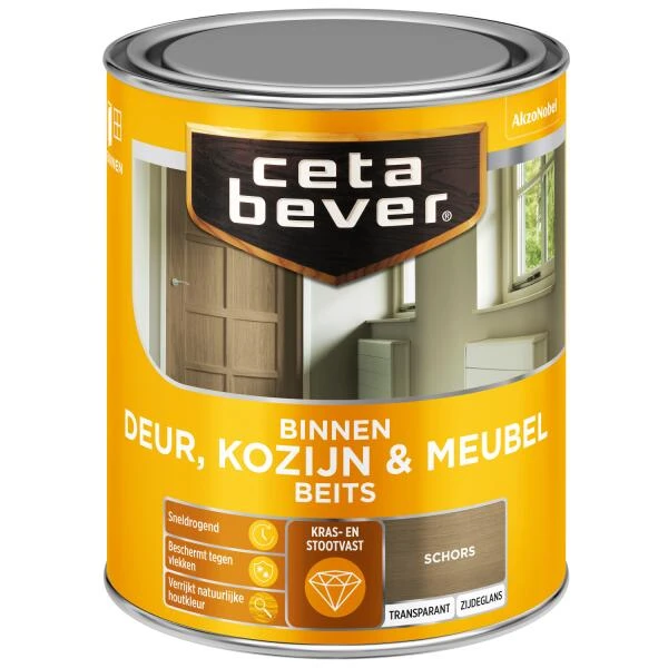 Cetabever Binnenbeits Deur, Kozijn & Meubel Transparant Zijdeglans, Schors - 750 Ml