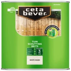 Cetabever Schuttingbeits Transparant, White Wash - 2,5 L