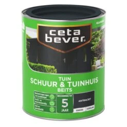 Cetabever Tuinbeits Schuur & Tuinhuis Dekkend, Antraciet - 750 Ml