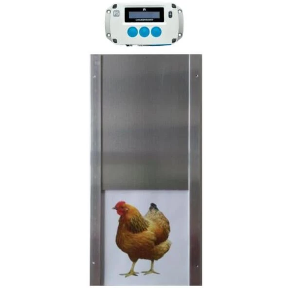 Chickenguard Premium Op Batterijen + Alu Luik En Rails - 23 × 34 Cm - Afbeelding 2