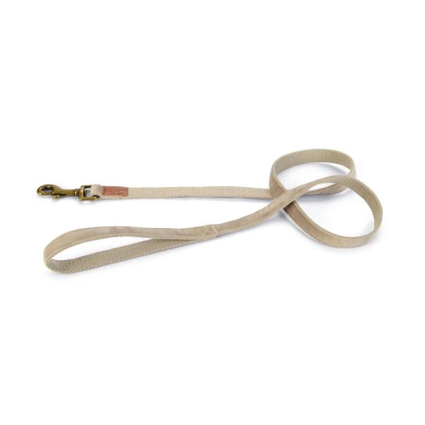 Hondenriem 'Velura' Fluweel Grijs 2 Cm - Designed By Lotte