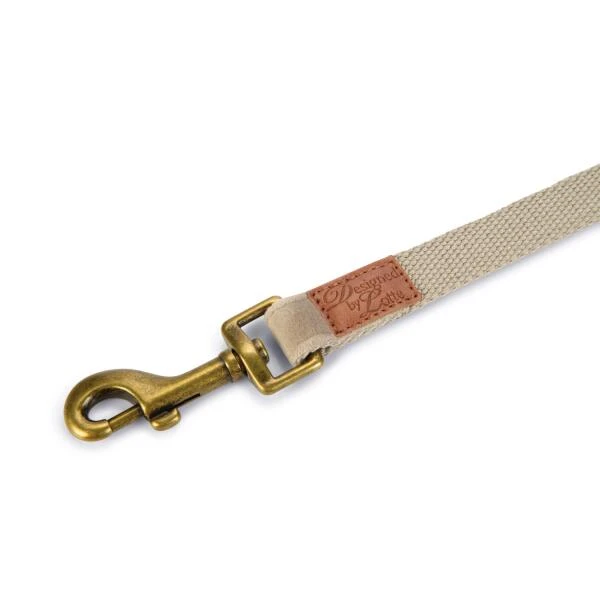 Hondenriem 'Velura' Fluweel Grijs 2 Cm - Designed By Lotte - Afbeelding 2