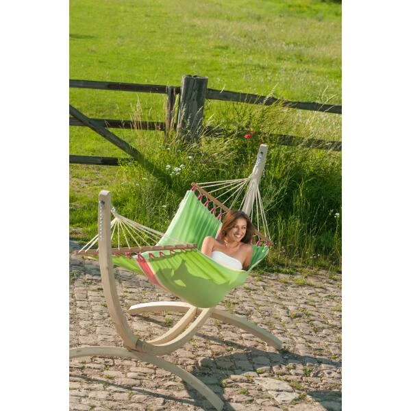 LA SIESTA Eenpersoons Spreidstok Hangmat Outdoor - Fruta Kiwi - Afbeelding 2