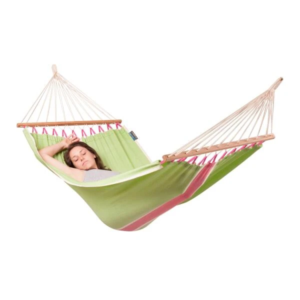 LA SIESTA Eenpersoons Spreidstok Hangmat Outdoor - Fruta Kiwi - Afbeelding 3