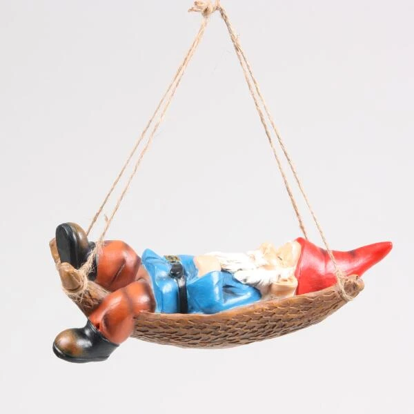 Kabouter Shiny Met Hangmat - 22 Cm