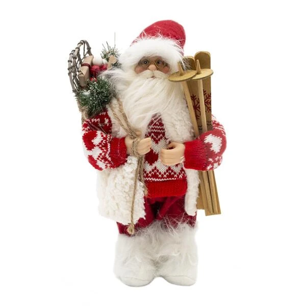 Kerstman Staand Rood 30 Cm - Afbeelding 3