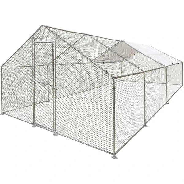 Kippenren Doerak, Gegalvaniseerd 18 M² - 6 × 3 × 2 M