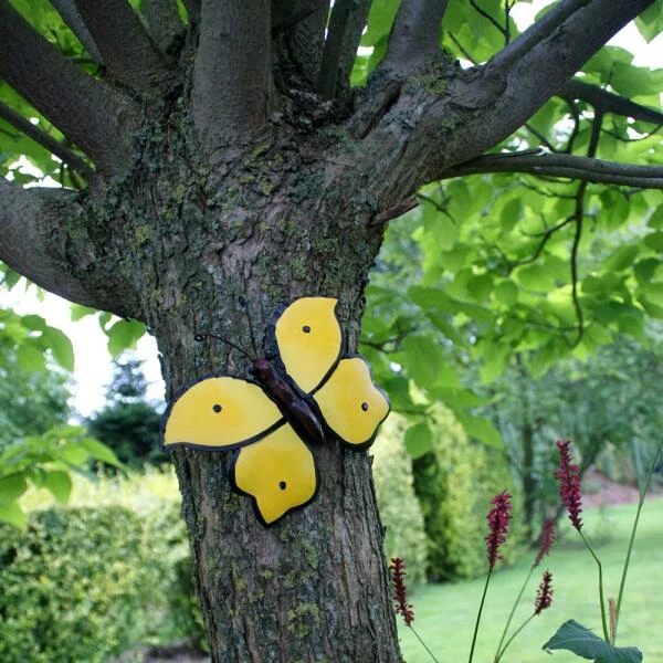 Vlinder Geel Muurdecoratie - Afbeelding 3