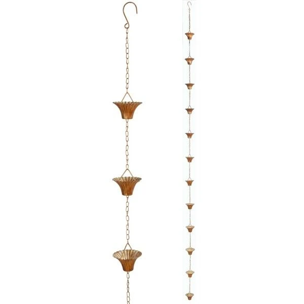 ESSCHERT DESIGN Regenketting Verkoperd Met 12 Emmertjes - Afbeelding 2