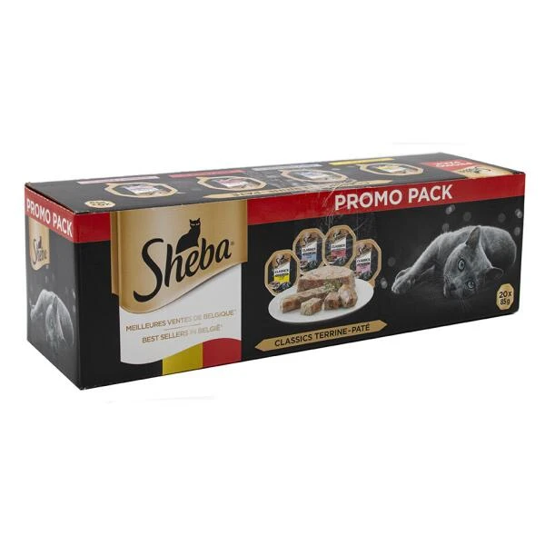 Sheba Promo Pack - Classic Terrine - 20 × 85 G - Set Van 20 Stuks