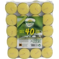 Theelichtjes Citronella - Set Van 40 Stuks
