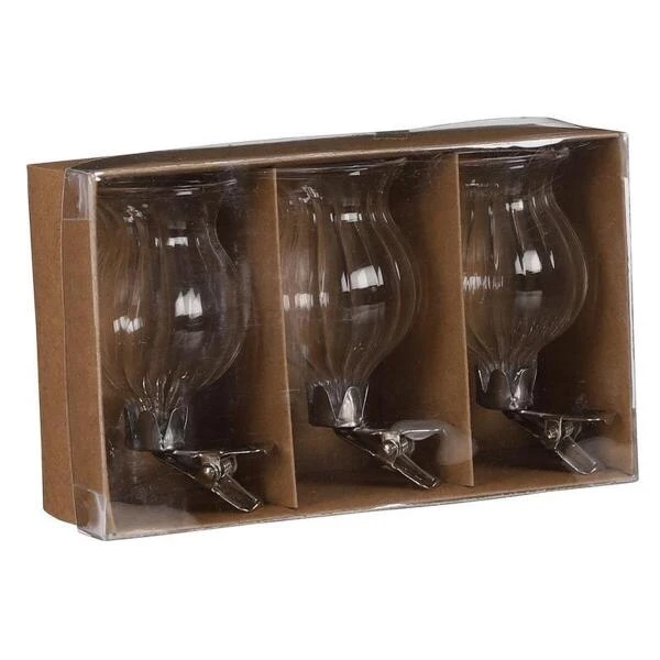 MICA Glazen Vaasjes Met Bevestigingsclip - Set Van 3 Stuks - Afbeelding 2