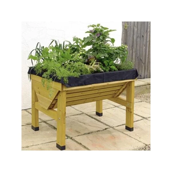 Vegtrug Verhoogde Kweektafel - 1 × 0,8 × 0,8 M - Afbeelding 3