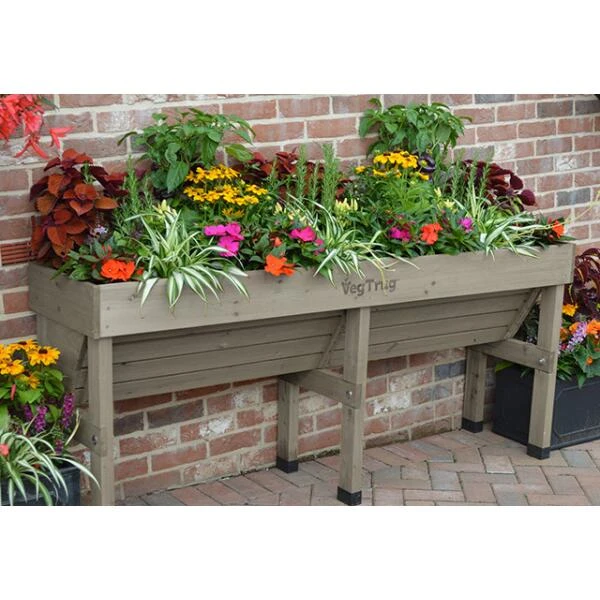 Verhoogde Kweektafel Muurmodel Grijs - 180 × 46 × 80 Cm