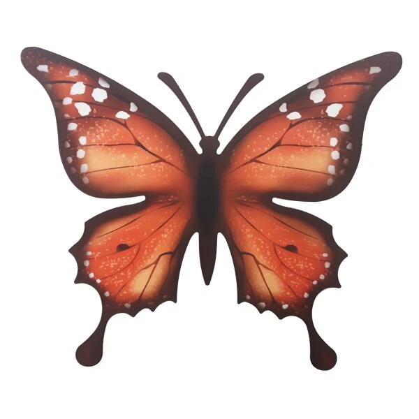 Vlinder Muurdecoratie - Metaal 30 × 25 Cm - Afbeelding 2