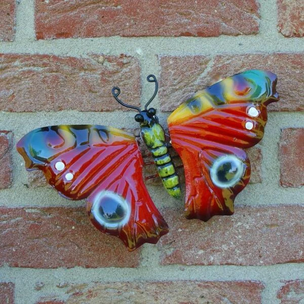 Vlinder Dagpauwoog Muurdeco 22 Cm - Afbeelding 3