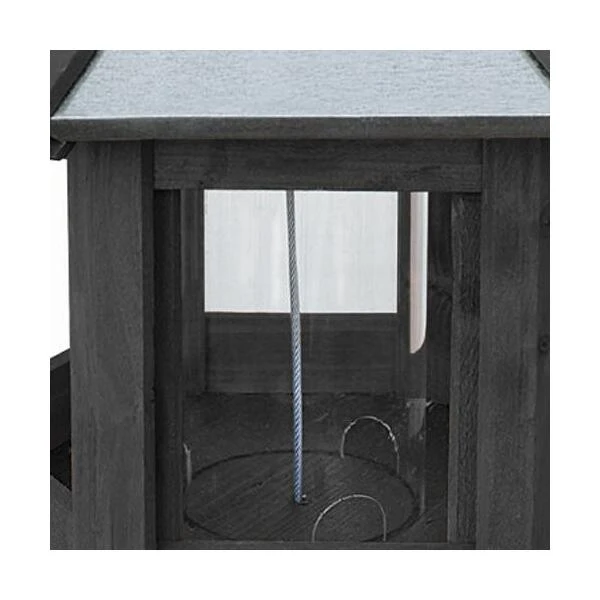 Vogelvoederhuis Met Ingebouwde Zadensilo - Zeskant - Afbeelding 5