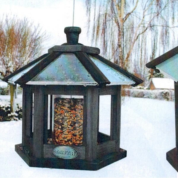 Vogelvoederhuis Met Ingebouwde Zadensilo - Zeskant - Afbeelding 2