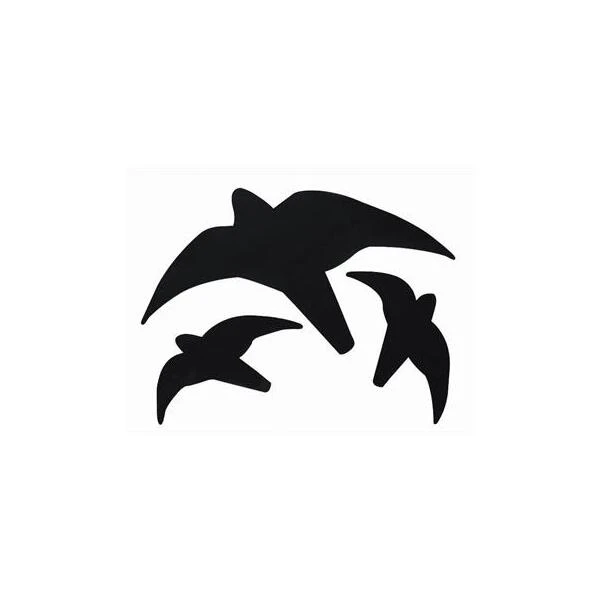 Vogelafweer Raamstickers Zwart - Set Van 3 Stuks - Afbeelding 2