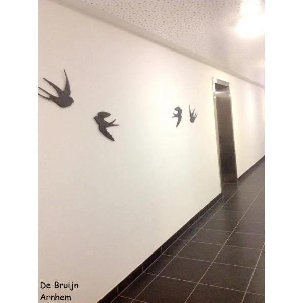 ESSCHERT DESIGN Muurdecoratie Zwaluwen - Set Van 2 Stuks - Afbeelding 3