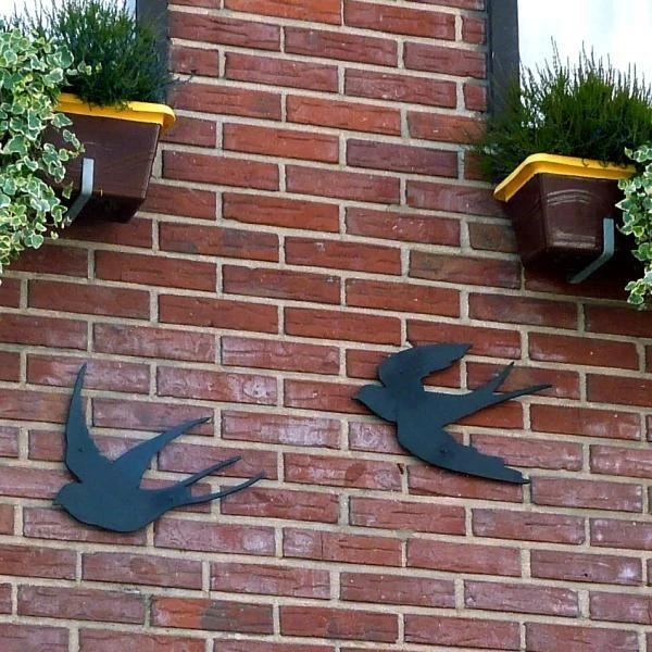 ESSCHERT DESIGN Muurdecoratie Zwaluwen - Set Van 2 Stuks - Afbeelding 5